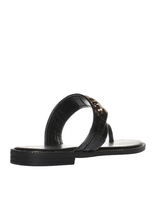 Women's Flat Sandals in Black Color