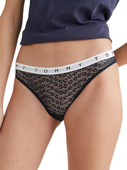 Дамско Слип 3Pack с дантела Navy Blue/Beige/Red