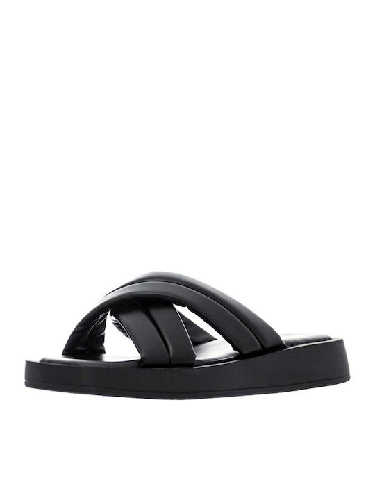 Women's Flat Sandals Flatforms in Black Color
