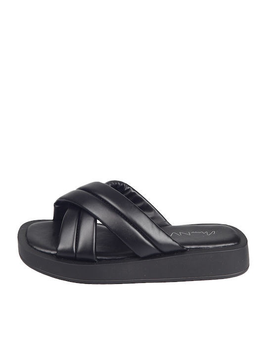 Women's Flat Sandals Flatforms in Black Color