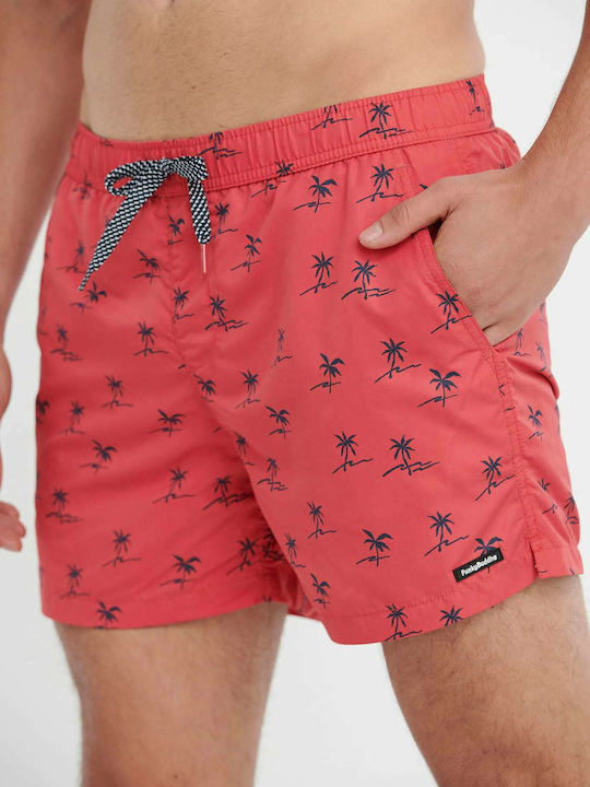 Ανδρικό Μαγιό Σορτς Hibiscus Red με Σχέδια