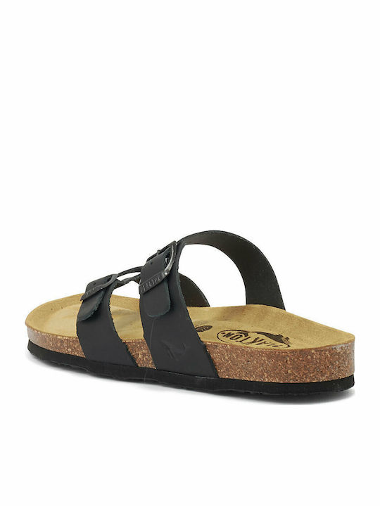Bombay Leather Women's Flat Sandals Anatomic Bombay Black