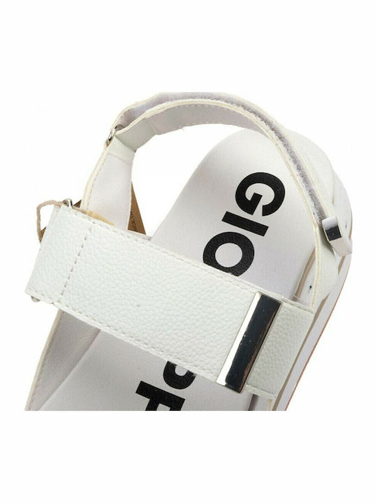 Paxton Women's Flat Sandals Sporty in White Color