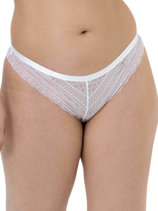 Caia Дамско Слип 2Pack с дантела White/Lilac