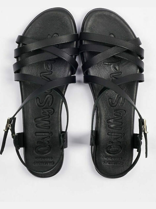 Flache Sandalen für Damen in Schwarz Farbe