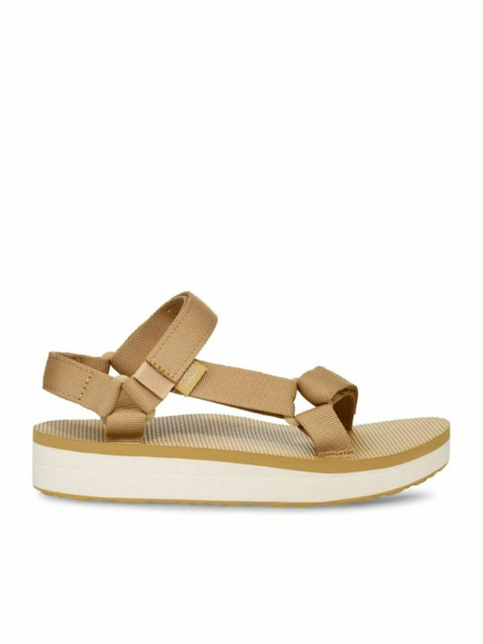 Midform Universal Women's Flat Sandals Anatomic Sporty in Beige Color
