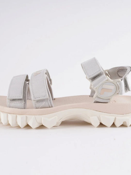 Yak Women's Flat Sandals Sporty Flatforms In Silver Colour