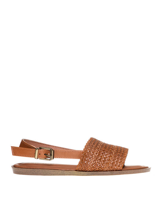 Women's Flat Sandals in Brown Color
