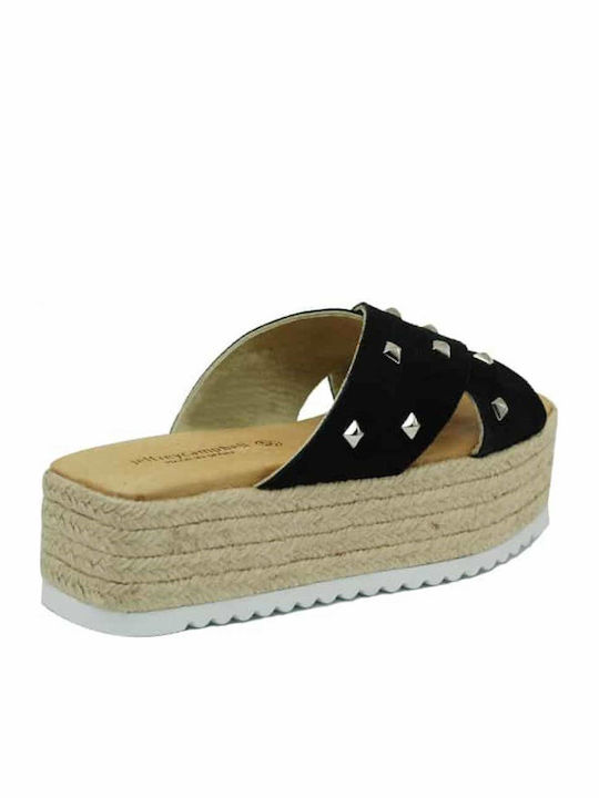 Tahiti Γυναικεία Σανδάλια Flatforms Μαύρα