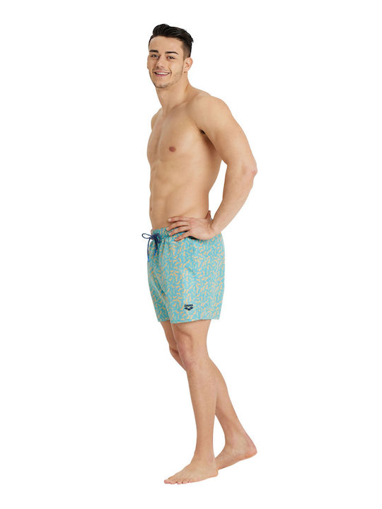 Herren Badebekleidung Shorts Türkis mit Mustern