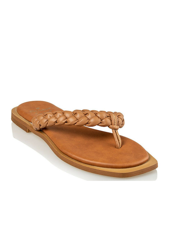 Strandal Women's Flat Sandals in Tabac Brown Color