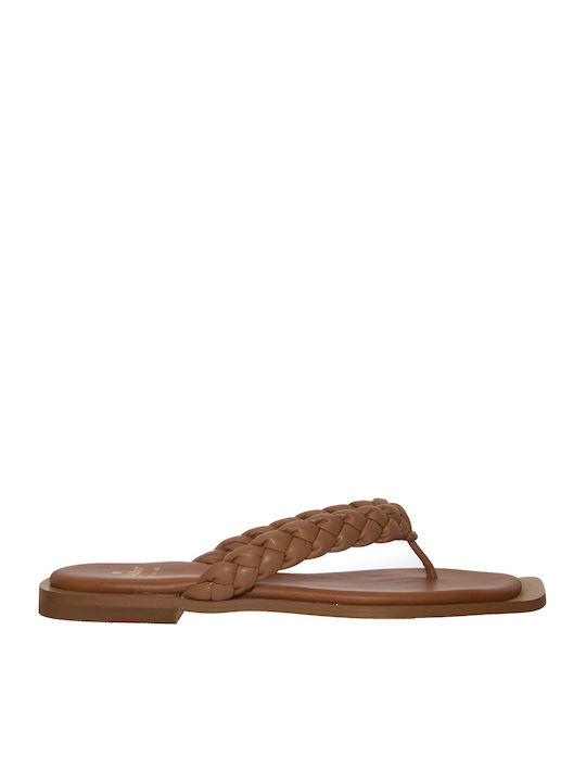 Strandal Women's Flat Sandals in Tabac Brown Color
