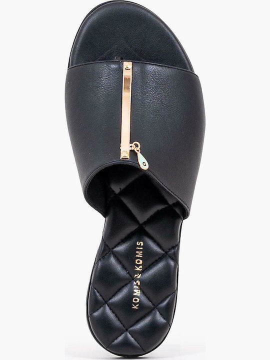 KK02 Sandale Casual Damă Din Piele Negre