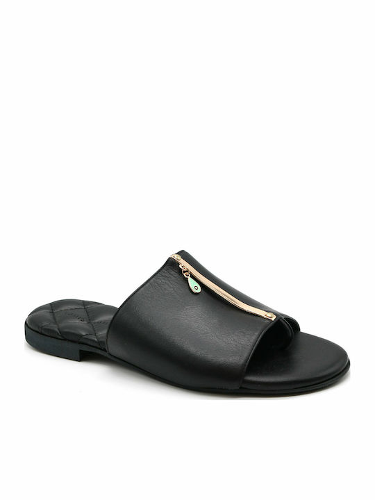 KK02 Sandale Casual Damă Din Piele Negre