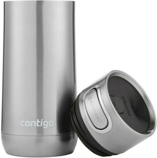 Contigo Luxe Autoseal Pahar Termos Oțel inoxidabil Fără BPA Argintiu cu Mustiuc