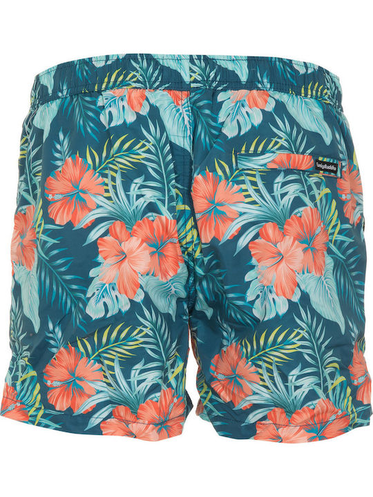 Men's Swimwear Shorts Teal Floral