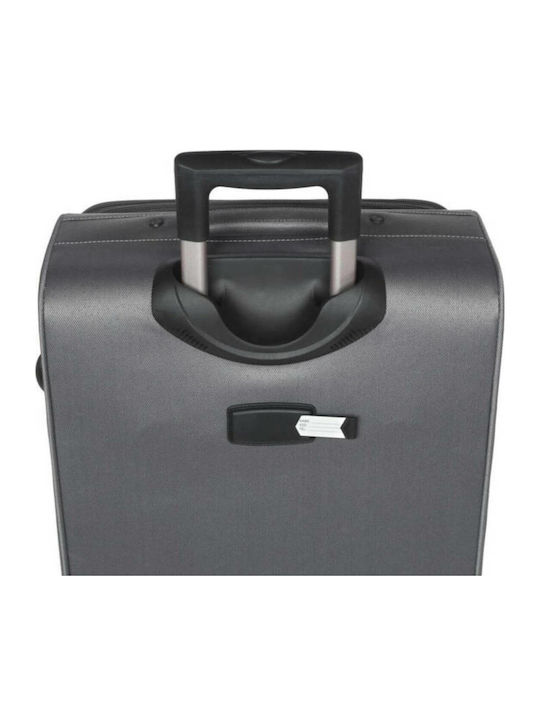 Diplomat Small The London Collection Cabin Fabric Grey Suitcase With 2 Wheels Height 55cm