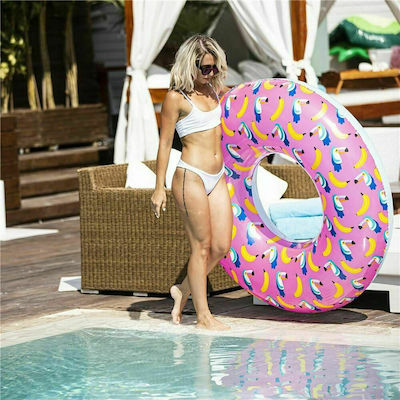 Swim Essentials Inel de Înot pentru Copii Tucan Toucan Bananas cu Diametru 90cm. de la 6 Ani Roz