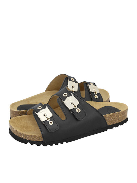 Alba Sandale Casual Damă De Piele Negre