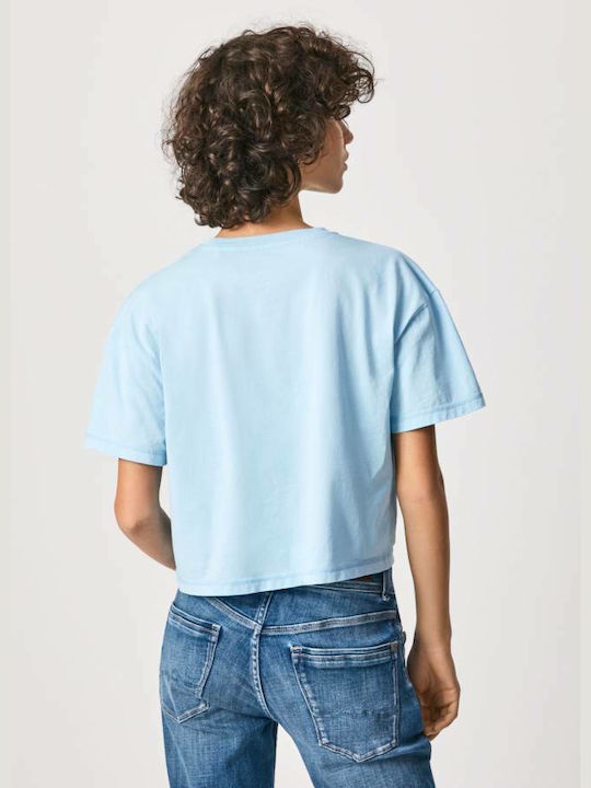 Pepe Jeans Nina Women's Crop T-shirt Dazed Blue