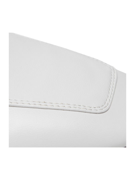 Marisa Flat Δερμάτινα Mules σε Λευκό Χρώμα