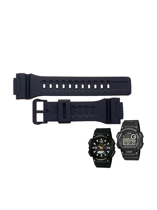 Casio Καουτσούκ Λουράκι Μαύρο 18mm