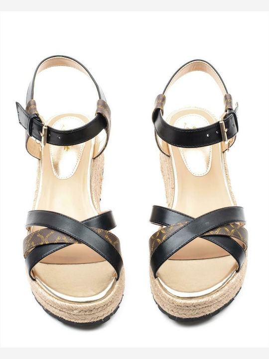 Kate Women's Ankle Strap Platforms Black