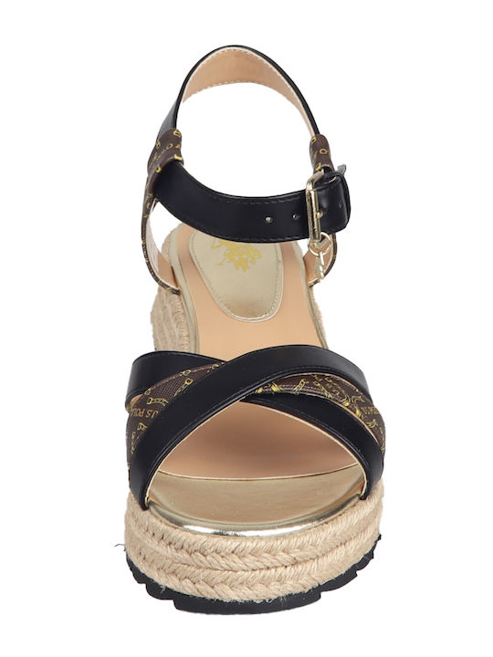 Kate Women's Ankle Strap Platforms Black
