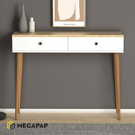 Alis Конзолна маса Дървена Pine / White Д110xШ29xВ88cm