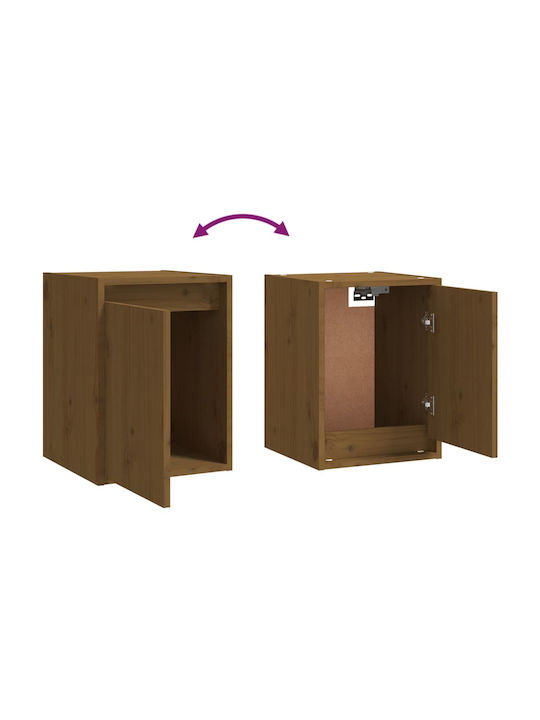 Hängendes Wohnzimmer Nischenschrank aus Massivholz Braune 30x30x40cm