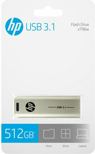 HP X796W 512GB USB 3.1 Stick Silver