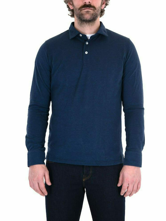 IMPURE LONGSLEEVE POLO T-SHIRT MEN IMPURE ΜΠΛΕ (MPR-POL-1219-C01)