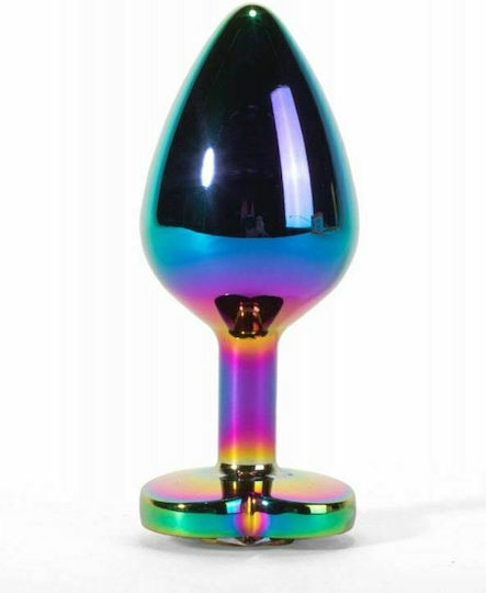 Debranet X-Men Secret Shine Metal Rainbow Heart Anal Plug Groß Rainbow