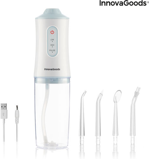InnovaGoods Denter Water Flosser 220ml Επαναφορτιζόμενο & Αδιάβροχο White