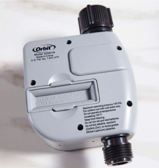 Orbit Buddy Προγραμματιστής Ποτίσματος Βρύσης Μπαταρίας Με Ηλεκτροβάνα 1 Εξόδου