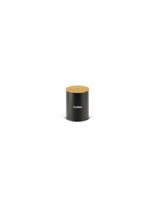 Edenberg Set of 3pcs Jars for Sugar / Coffee / Tea with Lid Metallic Black 11x11x14.5cm