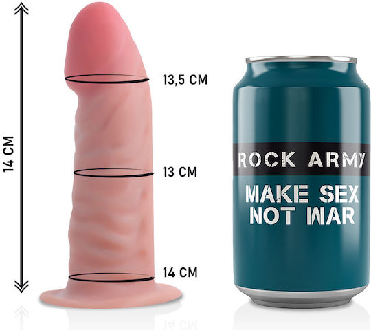 Rock Army Tiger Gurtzeug mit Dildo 14cm in Hautfarbe