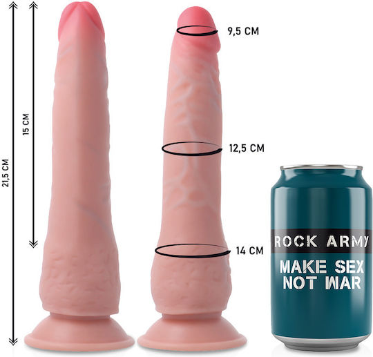 Rock Army Crusader Gurtzeug mit Dildo 21.5cm in Hautfarbe