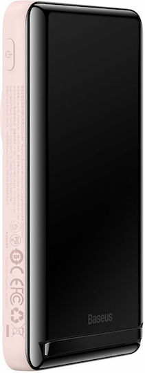 Baseus Power Bank 10000mAh 20W με Θύρα USB-C Ροζ