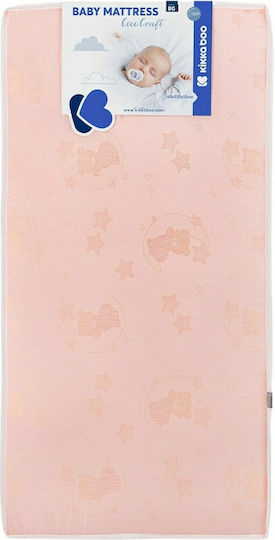 Kikka Boo Mattress Crib Cococraft - Bear Pink with Coconut Fiber 60cmx120cmx15cm