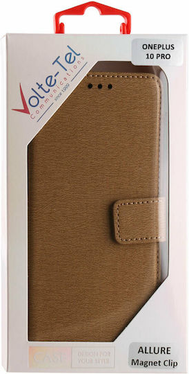 Volte-Tel Allure Magnet Brieftasche Synthetisches Leder Braun (OnePlus 10 Pro)