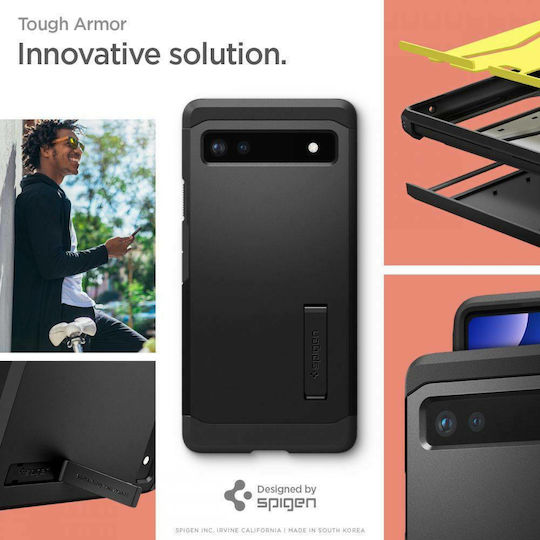 Spigen Tough Armor Back Cover Πλαστικό Μαύρο (Google Pixel 6a)