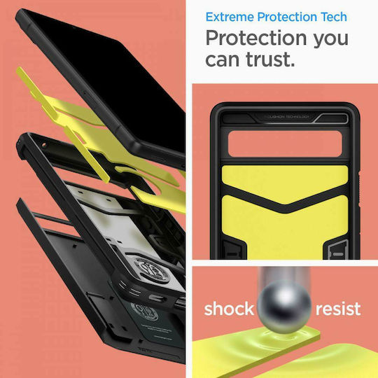 Spigen Tough Armor Back Cover Πλαστικό Μαύρο (Google Pixel 6a)