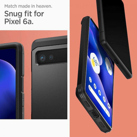 Spigen Tough Armor Back Cover Πλαστικό Μαύρο (Google Pixel 6a)