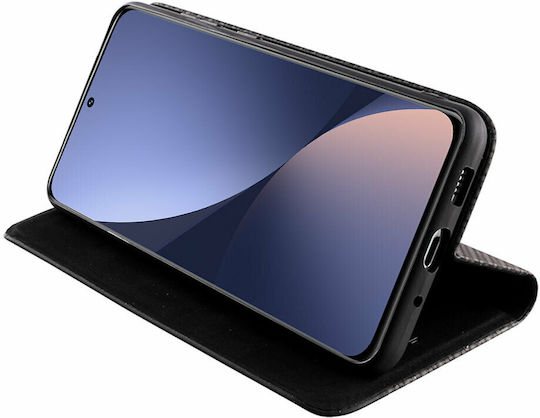 Idol 1991 Elite Anti-RFID Книга Изкуствена кожа Черен (Xiaomi 12 / 12X)