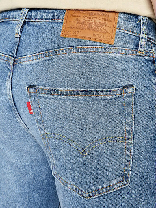 512 Men's Jeans Pants with Slim Tapered Fit Blue