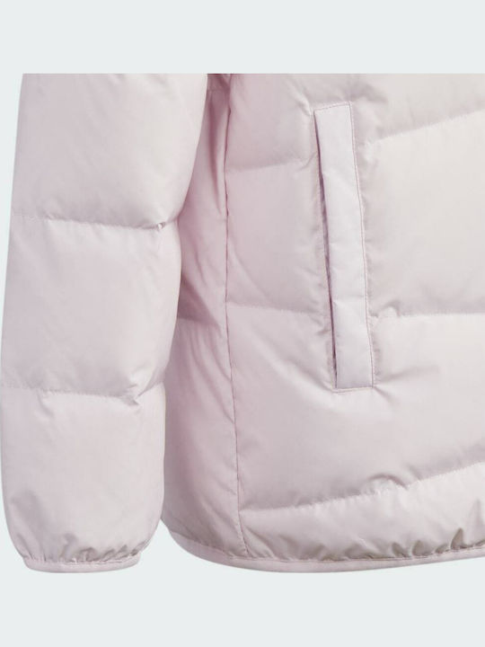 Frosty Daunen-P Kinder Sport Jacke Kurz mit Kapuze Rosa