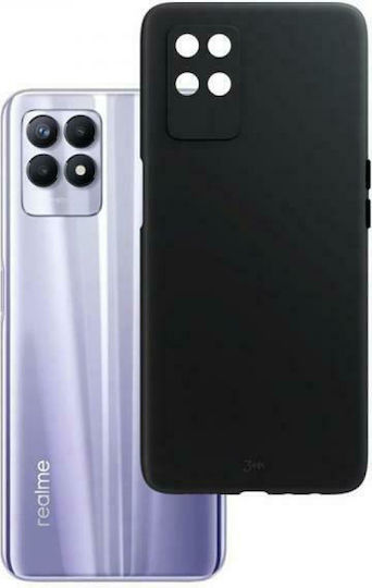 3MK Matt Back Cover Silicon Negru (Realme 8i)