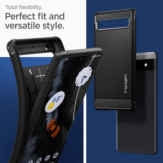 Spigen Rugged Armor Back Cover Silicone 2mm Matte Black (Google Pixel 6a)