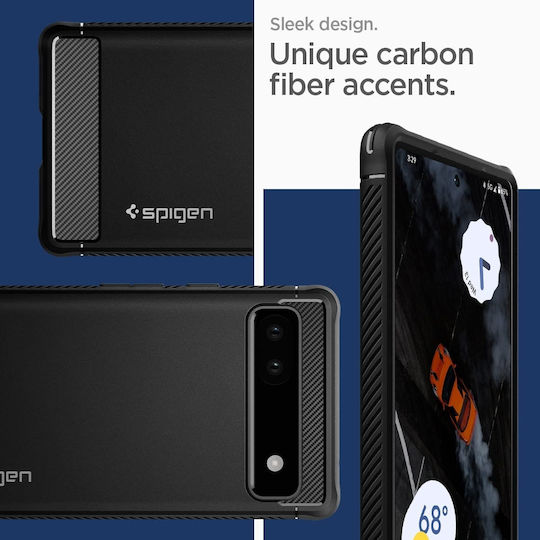 Spigen Rugged Armor Back Cover Silicone 2mm Matte Black (Google Pixel 6a)